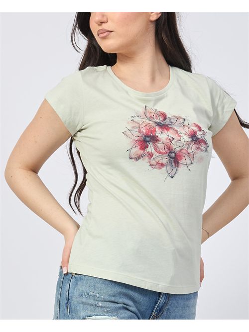 Yes Zee Women's T-Shirt with Flower Print YES ZEE | T257-SG000909